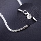 925 Sterling Silver Italian Rope Chain Men s Necklace 4mm