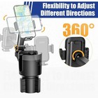 360   Universal Cup Holder Car Mount Cradle For Cell Phone Drink Organizer Holder