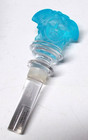 Rosenthal Versace Medusa Blue Frosted Crystal Wine Bottle Stopper