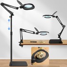 15x Magnifying Lamp With Led Light  Adjustable Swing Arm  3-in-1 Desk   Floor St