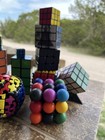 Lot Of 18 Rubiks Cube And Brain Teaser Puzzles Games