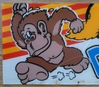 Original Donkey Kong Arcade Marquee  By Nintendo  1981 -- Damaged broken --