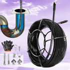 60 Ft Drain Auger Plumbing Snake Clog Cable 5 8 In sewer Pipe Cleaner Tool