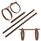 Tourbon Leather Picnic motorcycle Blanket Carry Handle Camp Belt Bedroll Strap