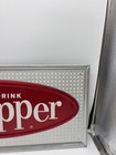 Vintage Original Dr  Pepper Soda Advertising Embossed Sign By Stout Sign Co