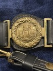Civil War Reproduction Sword Belt Kentucky Tongue   Wreath Buckle Dixie Leather 