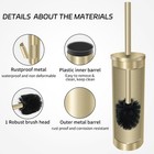 Stainless Steel Toilet Brush With Holder Set For Bathroom Storage And Organiz   