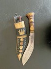 Old Nepalese Gurkha Kukri Knife  Superb Gold-colored Ornamentation  Asia  India 