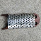 Antique Primitive Grater Hand Punched Tin   Wood  Antique Kitchen Tools Rustic