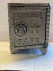 Antique National Safe Combination Lock Metal Tin Cast Iron Still Bank 