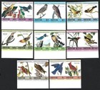  aop  Nevis  407-14 1985 Birds Set Of 16 Imperf Mnh  16 