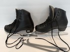 Riedell Black Figure Ice Skates Youth Size 2 Medium Dsi R-1000 Blades Made Usa