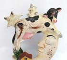 Vintage Cast Iron Doorstop   Nursery Rhyme    Cow Jumped Over The Moon
