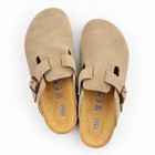 Birkenstock Boston Taupe Suede Soft Footbed Unisex Clogs Eu37-45 Narrow wide