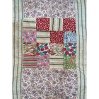 Vintage Quilt Hand Sewn Feedsack Cotton Fabrics Repair Cutter 61x70  Farmhouse
