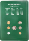 Set Of 7 Morocco Coins In Info Card W stamp   Postmark