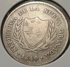 1849 Colombia Nueva Granada 2 Reales Silver Bogot   Km 111 Very Rare Problem Free