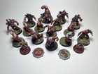 Pro Painted Bloodbowl Khorne Team With Alt Oop Khornegors And Greebo Bloodspawn 