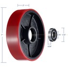  7 x2   Pallet Jack truck Replacement Steering Wheels Poly Tread With Bearings
