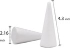 Foam Cones 2x4 Inch 10pc Diy Christmas Tree Craft Decor White Polystyrene Shapes