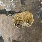  Gold Octagonal Floral Vintage Pill Box With Black Enamel 1983 Spain