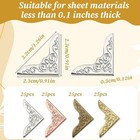 100 Pcs Book Corner Protectors  Decorative Photo Corners Metal 4 Colors
