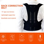 Posture Corrector Adjustable Low Back Support Shoulder Brace Belt Gym