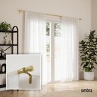 Umbra Cappa Adjustable Curtain Rod 33 To 66 Inch Modern Brass Design
