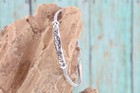 Handcrafted Sterling Silver Bracelet With Gold Accents
