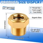 Compressor Oil Sight Glass  1 2 Npt Male Hex Head Oil Sight Glass  Heavy Duty So