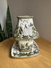 Yankee Candle Mistletoe Mint Votive Holder With Plate And Shade  tiny Flaws