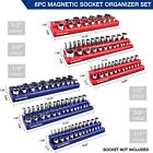 Workpro Magnetic Socket Organizer Set 6 Pc Socket Holder Kit 1 4   3 8   1 2  