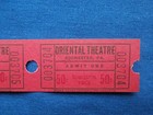 Vintage Oriental Theatre 50 Cent Tickets  strip Of 4  Drive-in Movie cinema - Pa