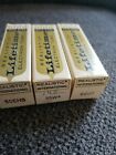 3 Vintage Realistic Lifetime Electron Tubes Gold Clad Radio Tv  Glass Vacuum