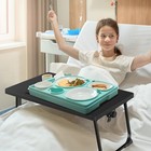 Adjustable Overbed Bedside Table  Hospital Bed Table With Wheels  Portable Ro   