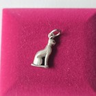 Vintage Sterling Silver 925 Egyptian Revival Cat Charm Pendant