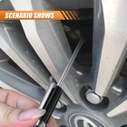 Brake Pad Thickness Gauge Measure Tool With Scale Car Detection Pen Scale Tire
