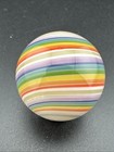 Contemporary Handmade Art Glass Marble 1  Spiral Swirl  Bands Of Color  Uv Green