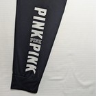 Pink Victoria s Secret Black Joggers Athletic Lounge Pants Drawstring