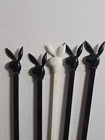  Playboy Club Bunny Drink Swizzle Stir Sticks Stirrers 8 In  Vintage  Lot Of 5
