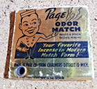 Vintage Page  odor Match   Incense Matches  Striker   Holder All In One   
