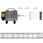 400gph 600gph Commercial Air Pump 6 Outlets For Aquarium Hydroponic 18w 25w
