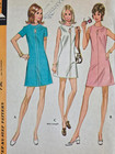 Mccalls Sewing Pattern 2401 Dress Keyhole Opening Size 14 Vintage 1970