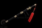 Gold Crane Sword Chinese Qing Jian Ebony Handle Scabbard Damascus Folded Steel