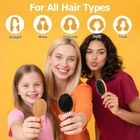 Mini Boar Bristle Hair Brush - Travel Size For Women   Kids