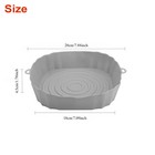 2 Pcs Air Fryer Silicone Pots Basket Liners Non-stick Reusable Baking Tray Mats
