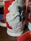      2014 Budweiser Christmas Beer Stein Holiday Lane Clydesdale Nib W  Coa