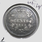 1858 Canada 20 Cents  925 Silver Coin-very Nice Example