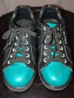 Pyramid Bowling Shoes Women s 7 5 Path Bowling Teal Blue Green Black Felt Sole