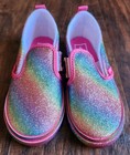 Vans Glitter Rainglow Rainbow Girls Kids Size 10 Toddler Classic Slip On Shoes